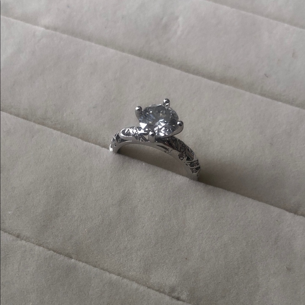 Silver Moissanite Round Brilliant